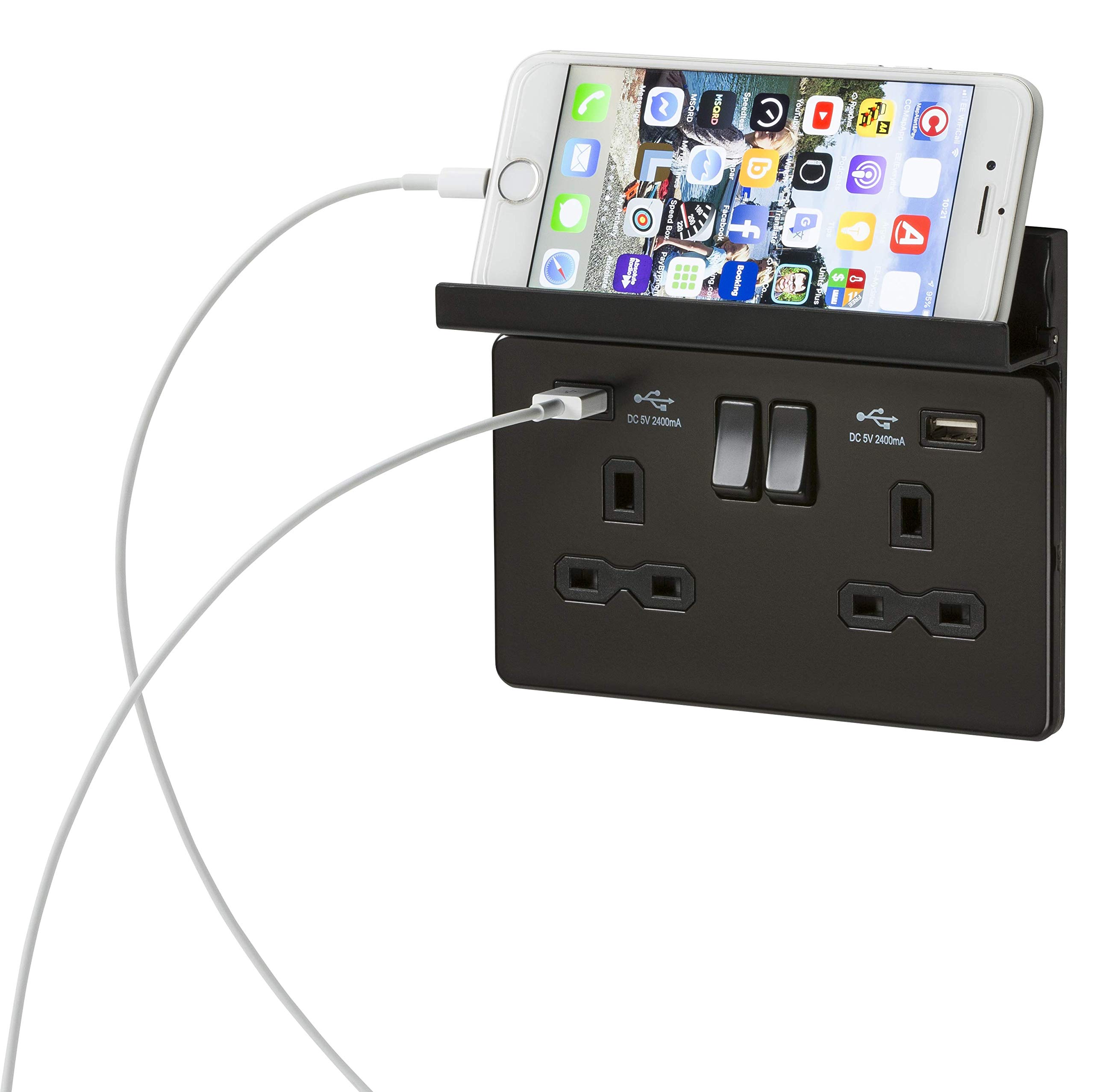 Knightsbridge 2GPHBK 2G Fold Away Phone Holder - Black