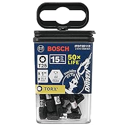 BOSCH ITDT25115 15-Pack 1 In. Driven Torx #25