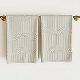 KIBAGA Decorative Hand Towels for Your Bathroom Or Kitchen – Luxurious Set of 2 Soft Boho Cotton Towels are Absorbent, Lightweight & Dry Quickly - Perfect to Elevate Any Bath Decoration at Home