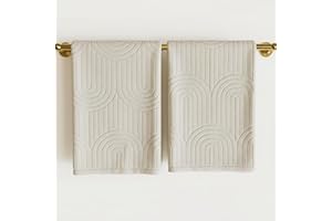 KIBAGA Decorative Hand Towels for Your Bathroom Or Kitchen – Luxurious Set of 2 Soft Boho Cotton Towels are Absorbent, Lightweight & Dry Quickly - Perfect to Elevate Any Bath Decoration at Home