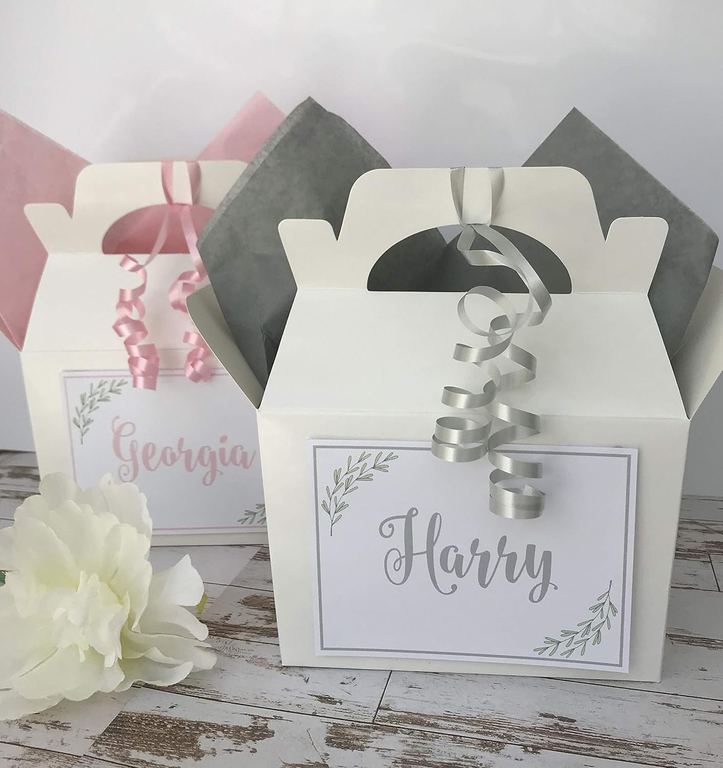 PERSONALISED WEDDING FAVOUR BOX LAUREL Amazon.co.uk Handmade