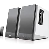 Edifier R1700BT Bluetooth Bookshelf Speaker - Active Near-Field Studio Monitors - Powered Speakers 2.0 Setup Wooden Enclosure - 66w RMS White