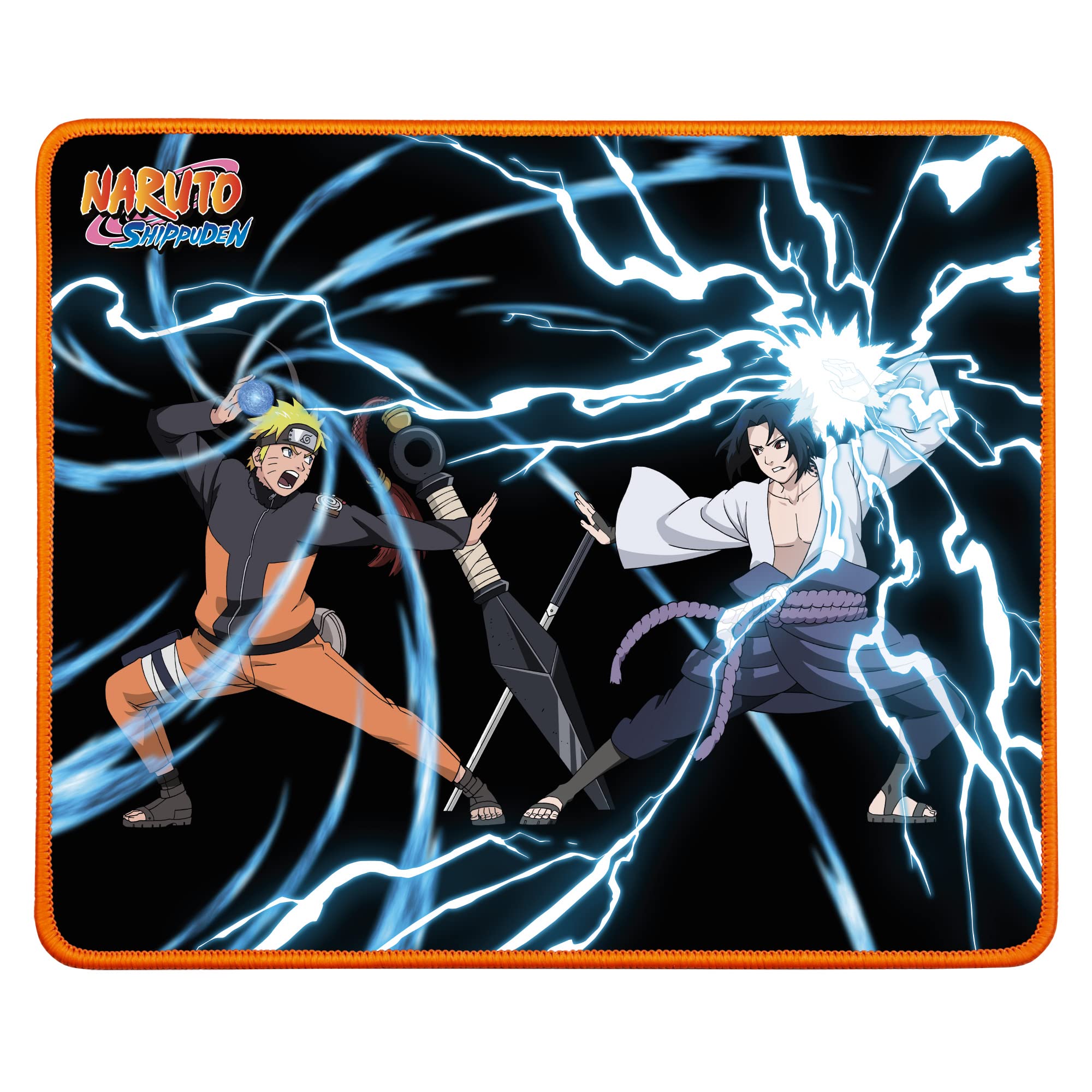 Konix Naruto and Sasuke Mouse Mat with Non-Slip Silicone Surface 40 cm x 30 cm — image 1