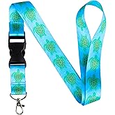Smart School Educational Products Colorful and Fun Animal Lanyard with Quick Release Buckle for Keys and ID Badges (Turtles)