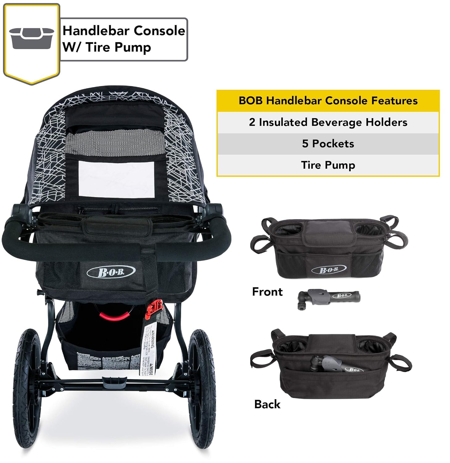 how to use bob stroller tire pump