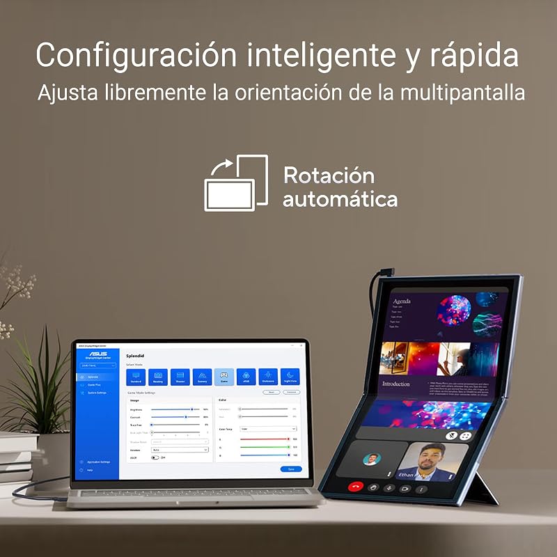 ZenScreen Fold OLED MQ17QH Monitor OLED Portátil QHD, 2560x1920, 17,3 polegadas, Tecnologia Dobrável, DisplayHDR 500, 100% DCI-P3, USB Type-C, Mini-HDMI, Buraco para Tripé, Suporte, FSC