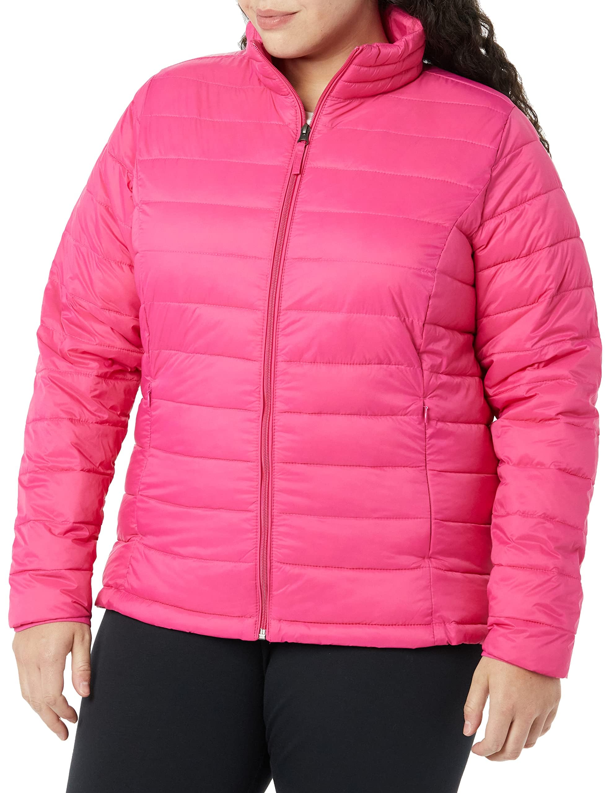 Amazon Essentials Women's Lightweight Long-Sleeve Water-Resistant Packable Puffer Jacket (Available in Plus Size), Hot Pink, XX-Large Image