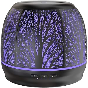 Best Rated Diffusers for Essential Oils, Premium Iron Aromatherapy Diffuser with Large 500mL Water Tank for Home, Office, Kitchen, Baby Room Air Oil Ultrasonic Humidifier with 7 Color LED Lights