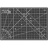 Elan Cutting Mat A3 Black & Taupe, Self Healing Cutting Mat 12x18 Inch, 5-Ply Craft Board Black, Hobby Board for Crafts 12x18