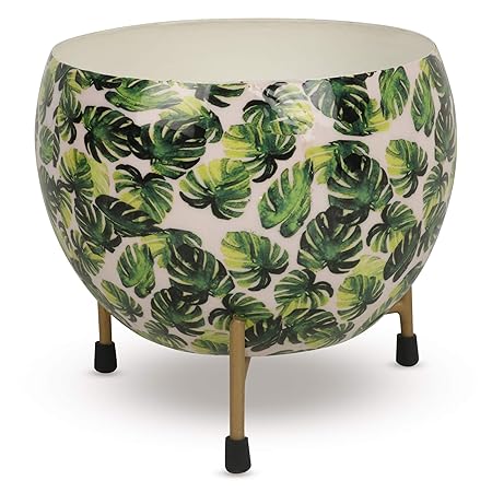 Fabulo Indoor Plants Pots with Stand -Decorative Pots for Indoor Plants Rust Free Metal Plant Pots for Living Room, Balcony and Garden Decor (Plants not Included)
