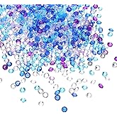 PATIKIL 4000 Pieces Transparent Diamond Crystal 4mm Acrylic Wedding Diamonds Table Scatter Confetti Vase Fillers Gems for Table Centerpiece Bridal Shower Party, Blue Purple Clear