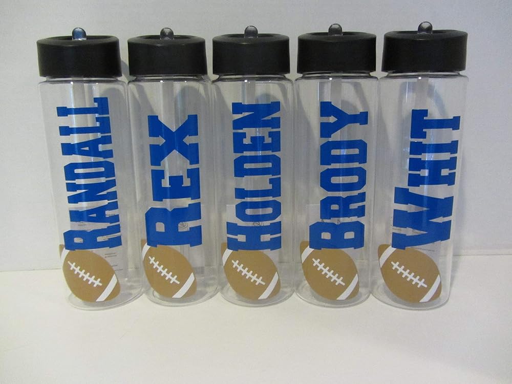 Amazon.com: Personalized Football Sport Drink Water Bottle 24 ounce