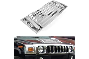 COOVO JMTAAT Chrome Hood Deck Vent Panel Handle Covers Trim Compatible with 2003-2009 Hummer H2