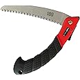 TABOR TOOLS Folding Saw with 8 Inch Curved Blade and Rugged Grip Handle, Hand Saw for Pruning Trees, Trimming Branches, Camping, Clearing Forest Trails. TTS25A. (Curved Blade 8 Inch)