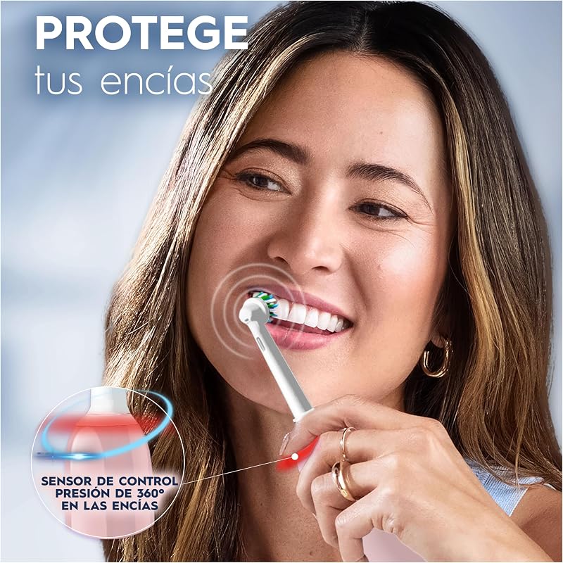 Pro 3 3900N Cepillos de Dientes Eléctricos, Negro y Rosa, Pack de 2