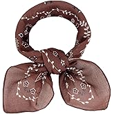Melbelia Square Satin Head Scarf for Women Silk Feeling Cotton Scarf Hair Bandana Neck Scarf for Girls