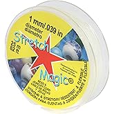 Stretch Magic Elastic Beading Cord – Clear Color, 1mm in Diameter, 25-Meter (82 ft) - Easy to Knot, Strong & Stretchy String 