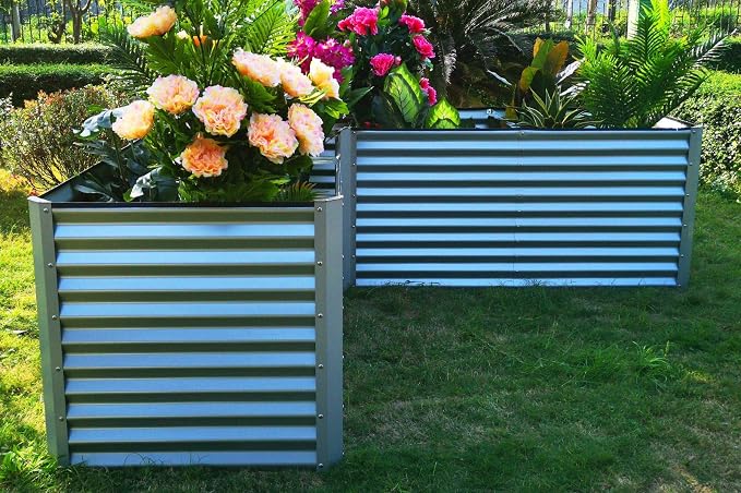 OUTFLEXX - Jardinera de Esquina (Zincalume, 270 x 270 x 90 x 84 cm ...