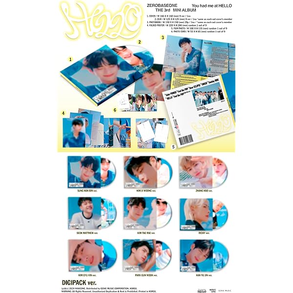 ZEROBASEONE You had me at HELLO 3rd Mini Album CD+Photobook+