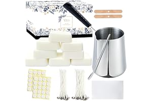 YZOO Candle Making Kit for Adults Beginners,Candle Making Supplies Include Soy Wax for Candle Making,Candle Wax Melting Pot,Candle Wicks Stickers,Magic Paper and More-DIY Candle Kit,Full Crafts for Adults