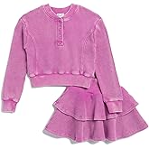 Splendid girls Playful Perry Long-sleeve Top and Ruffle Skirt Set