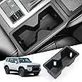SMABEE Center Console Cup Holder Insert for 2024 2025 Toyota Land Cruiser Prado 250 J250 LC250 Cup Accessories TPE Drink Organizer Interior Black