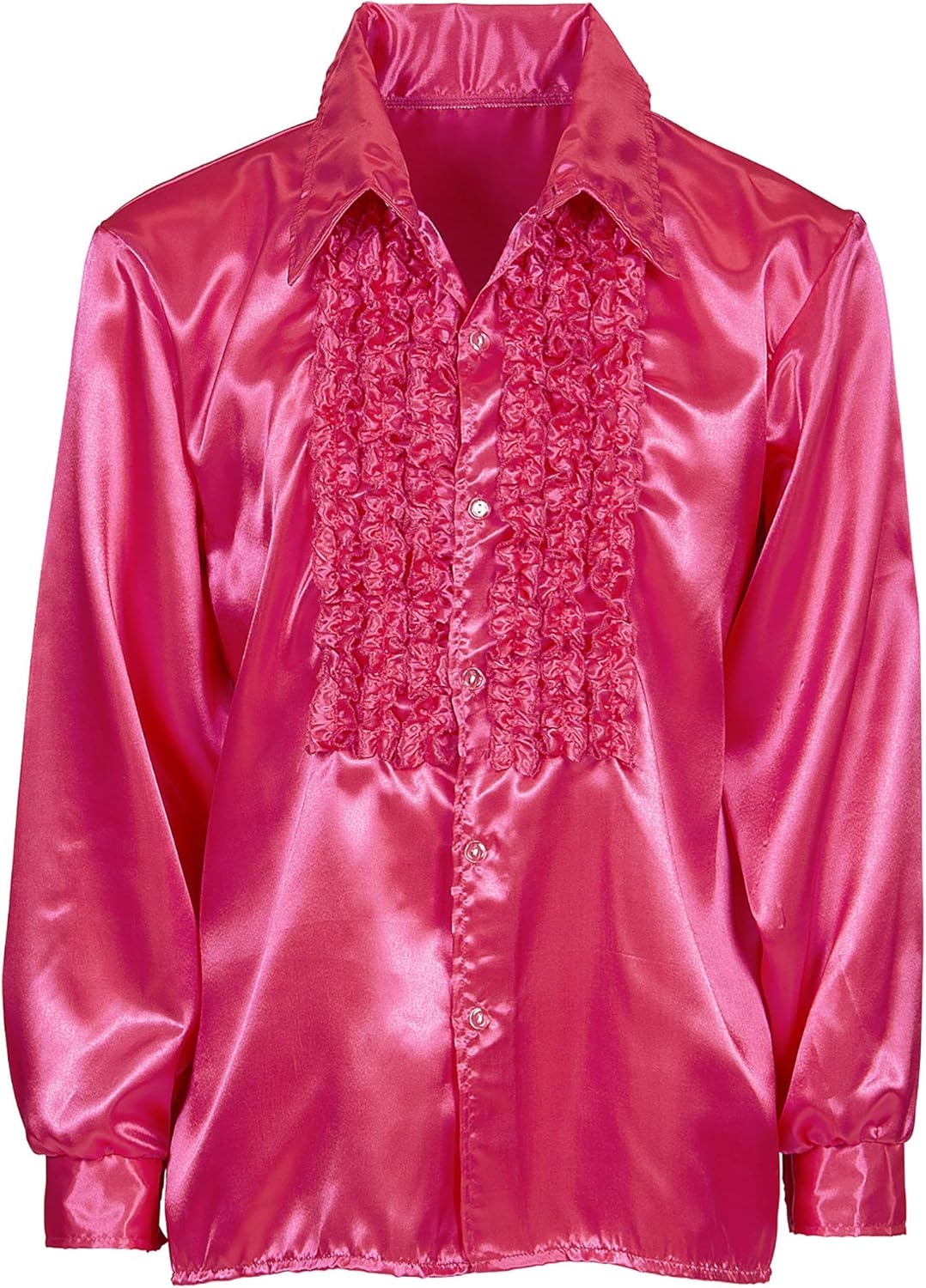 Widmann Widman Satin Shirt With Pleated, Pink, XXL