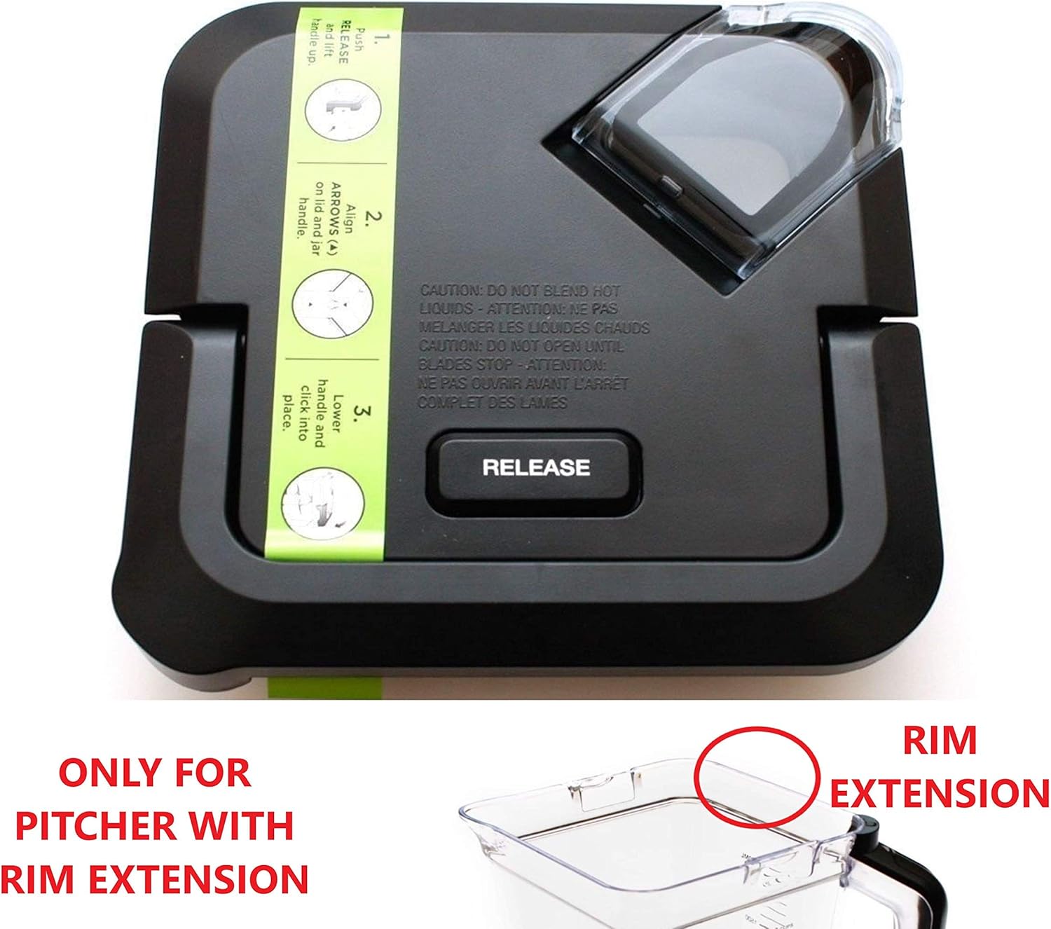 Ninja blender parts for NJ600 NJ602 (Lid, new model) (Renewed)