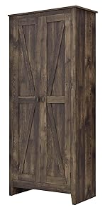 Ameriwood Home 7532096COM Farmington Wide Storage Cabinet, 31.5", Rustic