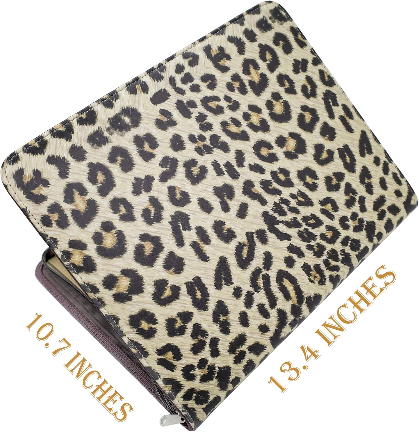 LOSOPHY Padfolio Ring Binders Zippered 1 inch Binder Portfolio Clipboard Folder, Leather Binder as Business Checks Personal Printed.Zipper Binders 1 inch for Women and Mens. (Vivid Leopard) : Office Products