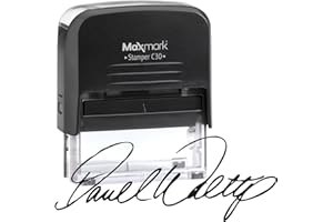 Custom Signature Stamp - Medium Size C30 Self-Inking Stamp Customized with Your Signature