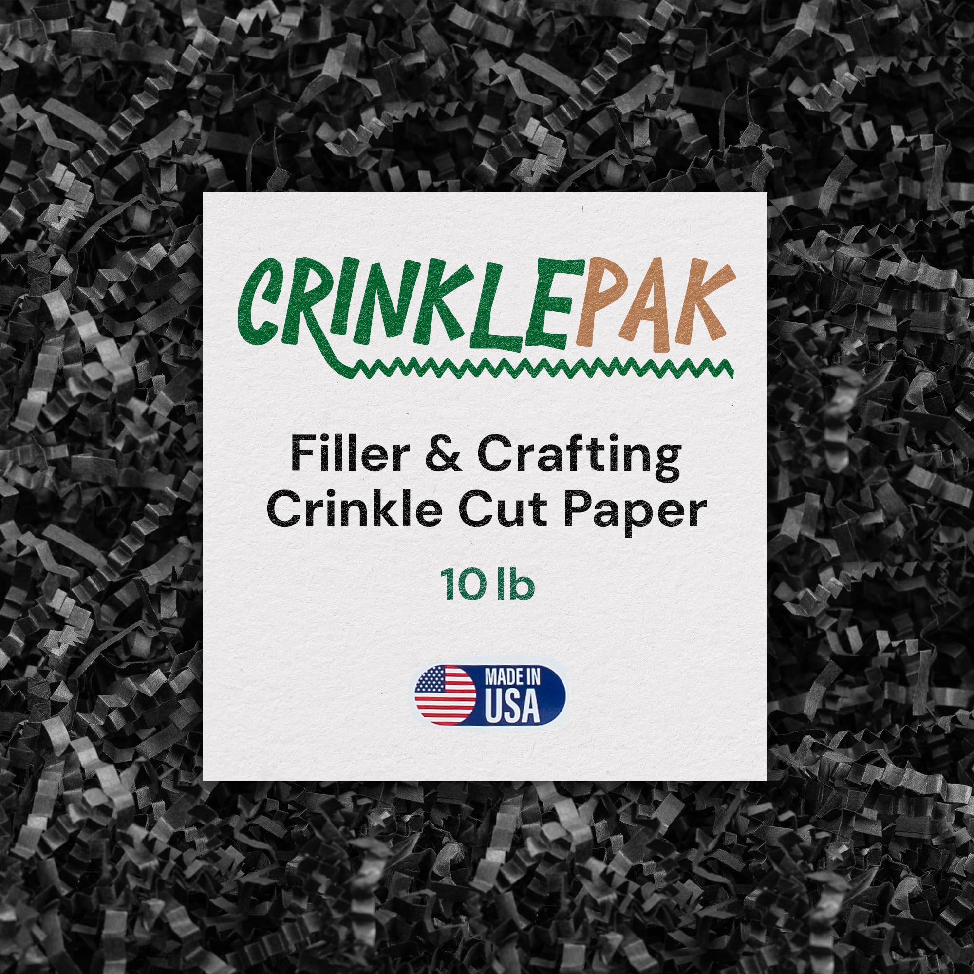Crinklepak 10LB USA Made Black Crinkle Paper Filler