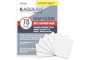 AQULIUS Disposable CPAP Filters (ONE Year Supply) - Fits All ResMed Air 10, Airsense 10, Aircurve 10, S9 Series, Airstart and More!