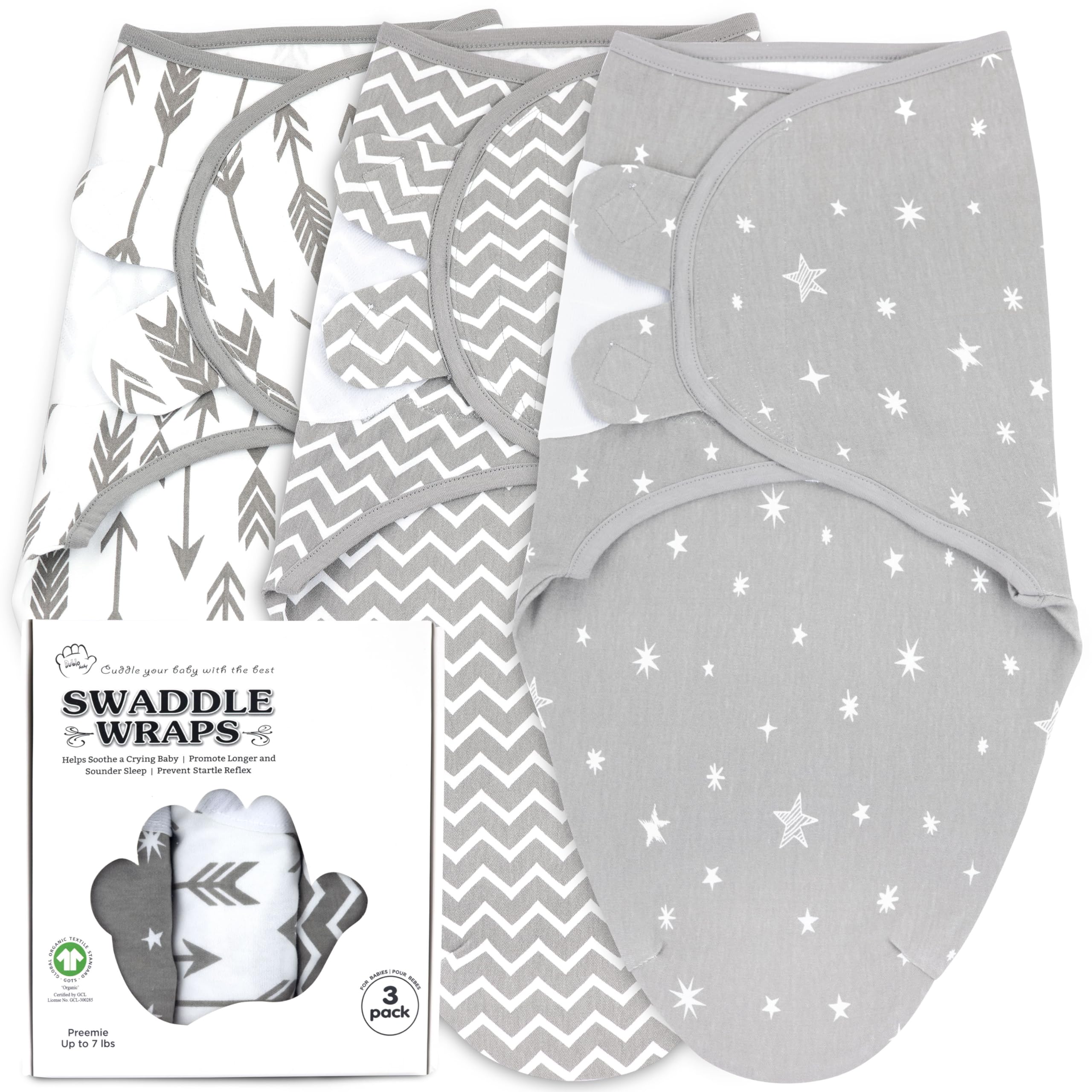 Photo 1 of Preemie Swaddles 4-7 lbs - 3-Pack Premature Babies Swaddle Sleep Sack - Organic Cotton - Premature Infant Sleeping Sack - Easy Adjustable Baby Swaddle Blanket Wrap (Galaxy)