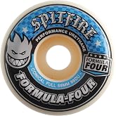 Spitfire Formula Four Conical Full Skateboard Wheels - 56mm 99a - White (Set of 4)