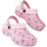 Disney Stitch Clogs for Girls with Fleece Lining, Slip On Shoes, Cozy Indoor, Outdoor Winter Clogs, Cute Gifts for Girls