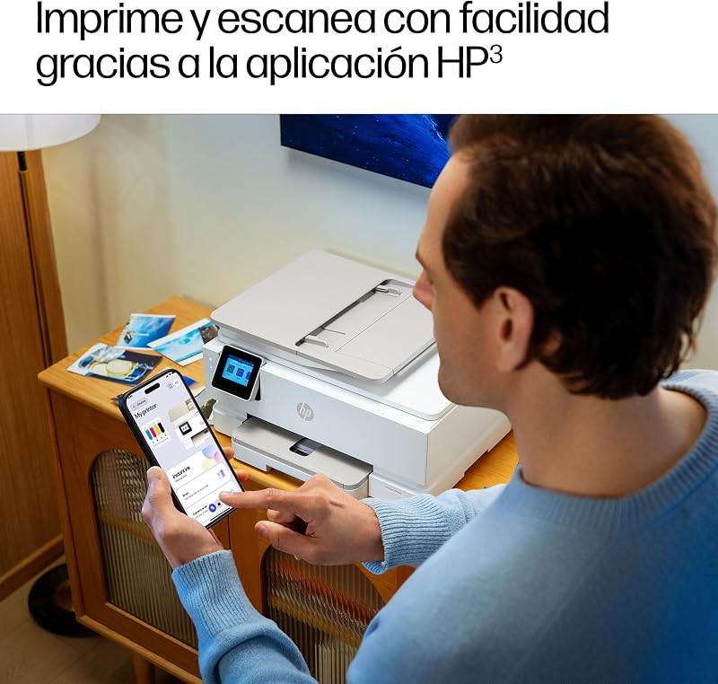 Envy Photo 7930, impressora multifunção a jato de tinta a cores A4, Wi-Fi de banda dupla, impressão automática face dupla, ADF de 35 folhas, bandeja fotográfica, 6 meses de tinta instantânea