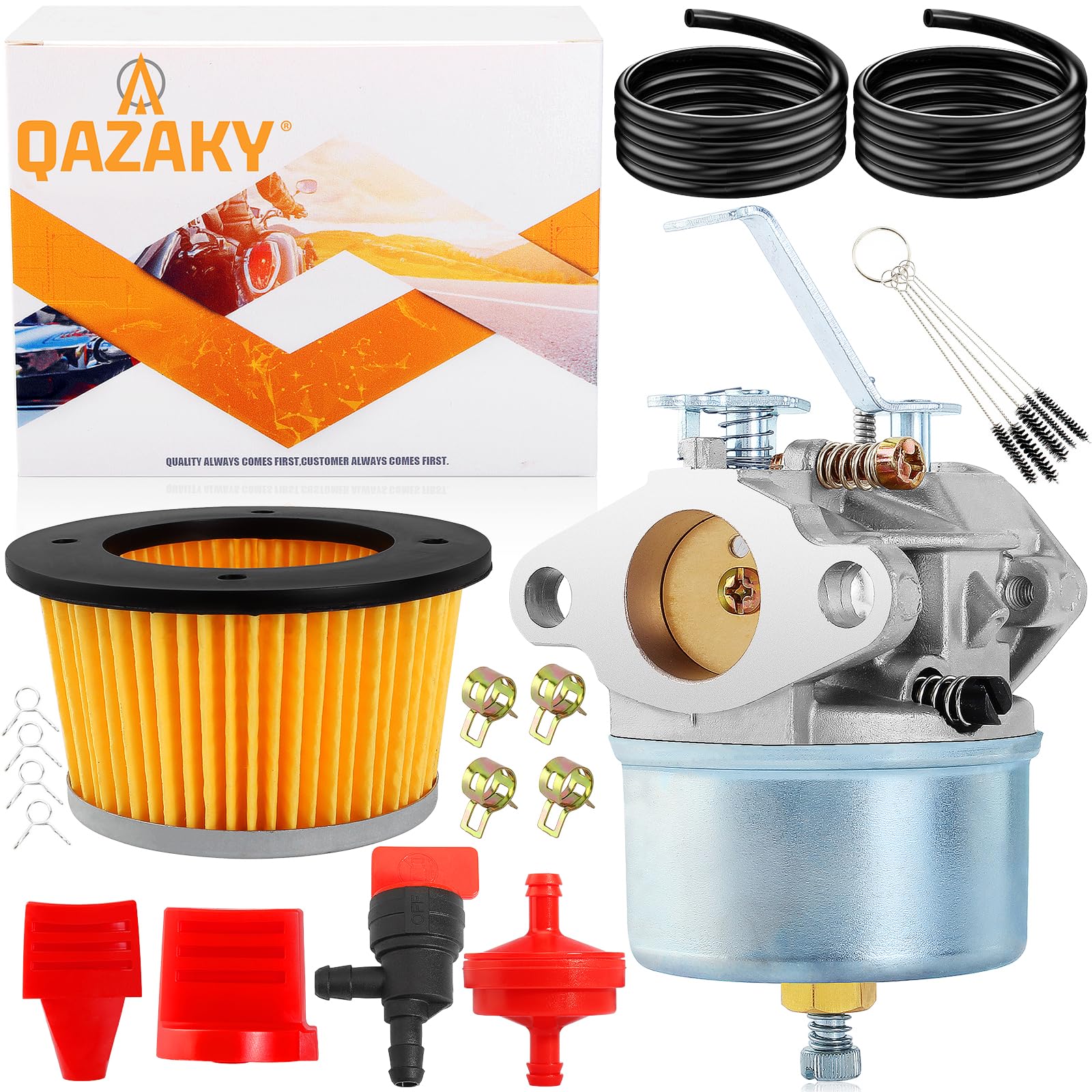 QAZAKY Carburetor Compatible with Tecumseh 631793 631440 H70 H80 7HP 8HP 9HP Snowblower Snowthrower Troy Bilt Chipper Vac 47279 47261 65582V Shredder Horse Tillers MIA10291 Snow Thrower