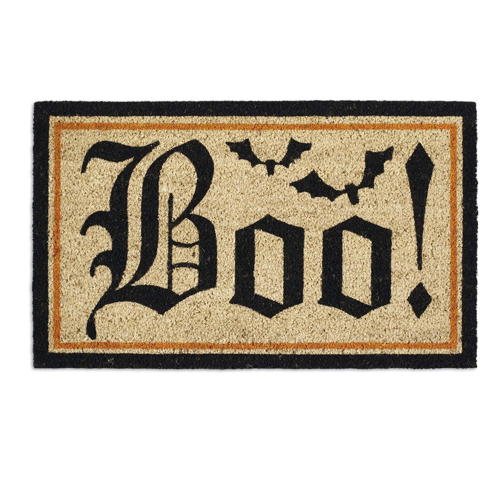 DII Durable Outdoor Pet Friendly Coir Doormat, Front Door Decor, Boo, 17x29 — image 1