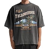 Washed Shaka-Wear Drop Shoulder 7.5 oz Heavyweight Graphic Tshirts Vintage Thick Boxy & Oversized Baggy Fit