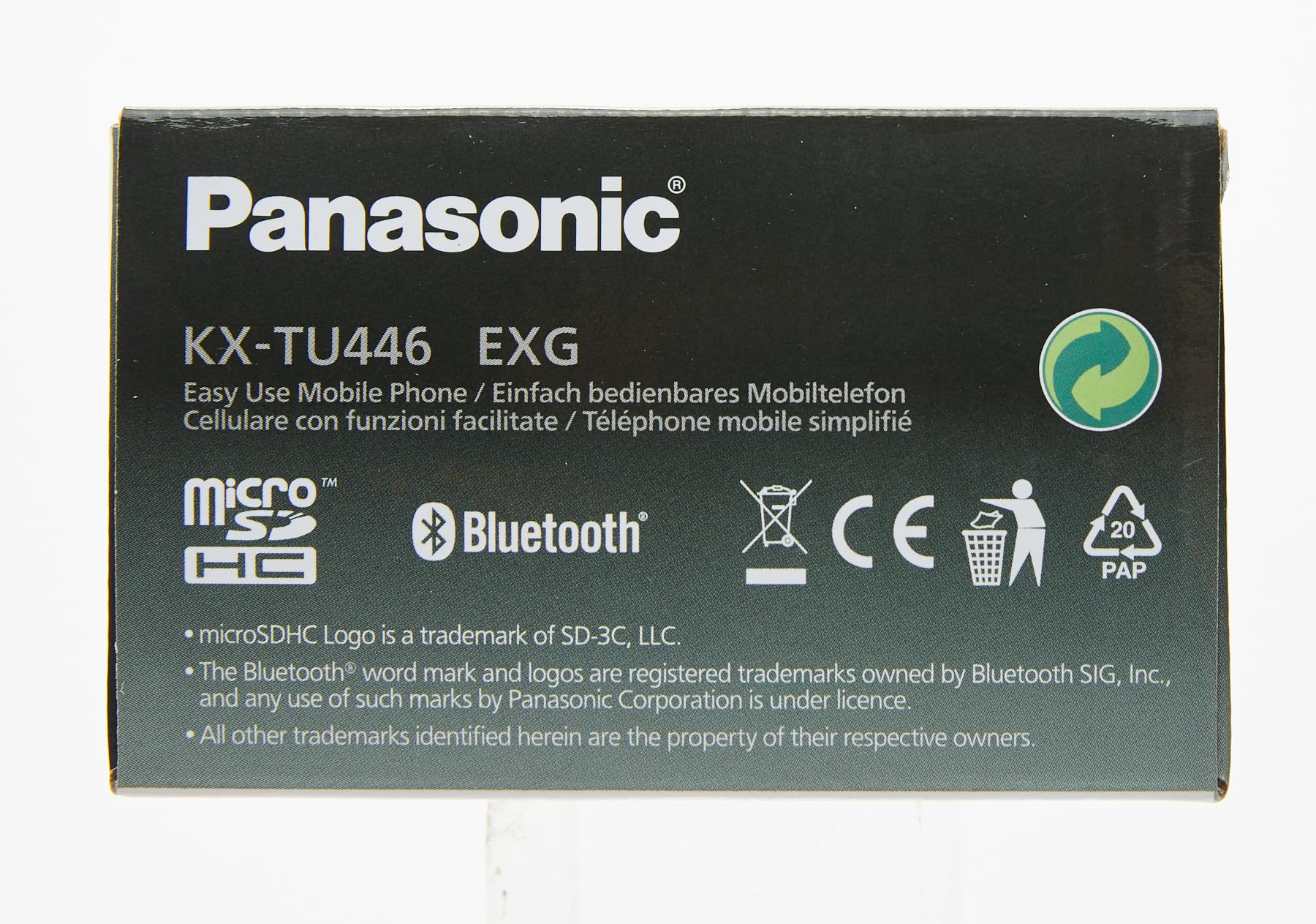 Panasonic KX-TU446EXG 2G Seniorenhandy ohne Vertrag (SOS-Notruftaste, Stoßfest, Sprachverstärker, große getrennte Tasten, große Schrift und Nummernanzeige, 2,4 Zoll Farbdisplay, Klapphandy, grau
