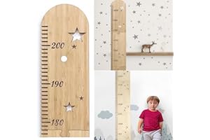 1 Set Measuring Wooden Ruler, Splicing Wooden Star Growth Measuring Ruler, Height Measurement Ruler for Wall,Perfect Nursery,