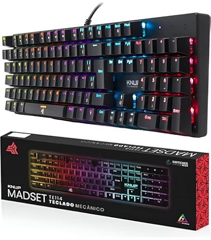 Teclado mecânico RGB para jogos OPENBOX ** Teclado Mecânico Dazz Cybertronic LED Rainbow