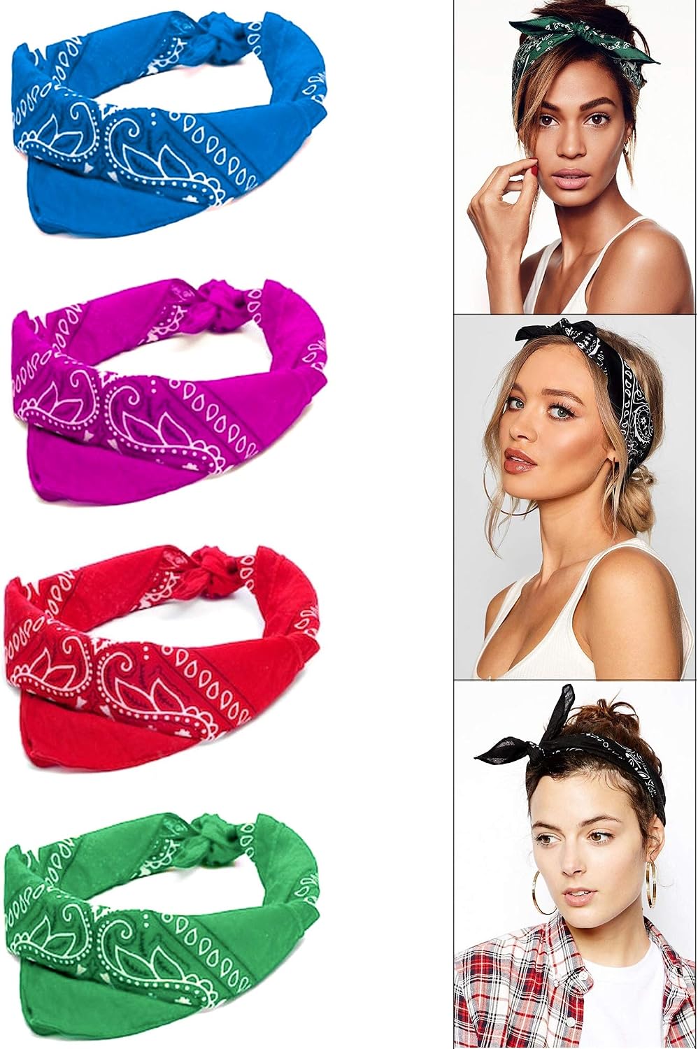 Love My Fashions® Paisley Bandana Cotton Scarf Cowboy & Cowgirl Neck Scarf Accessories for Men and Women Square Neckerchief - Image 4