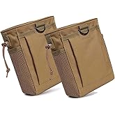 Haafoo Dump Pouch Molle - Tactical Drawstring Magazine Pouch, Molle Ammo Bag, Adjustable Military Utility Belt Holster Molle Dump Bag