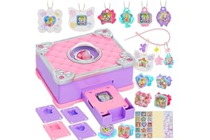 JEMSHE 71 PCS DIY Jewel Rings Stickers Magical Kits for Little Girls, Handmade DIY Crafting Rings Bracelet Pendent Keychain, DIY Crafts for Kids, Birthday Gifts Toys for Age 3 4 5 6+ Year Old