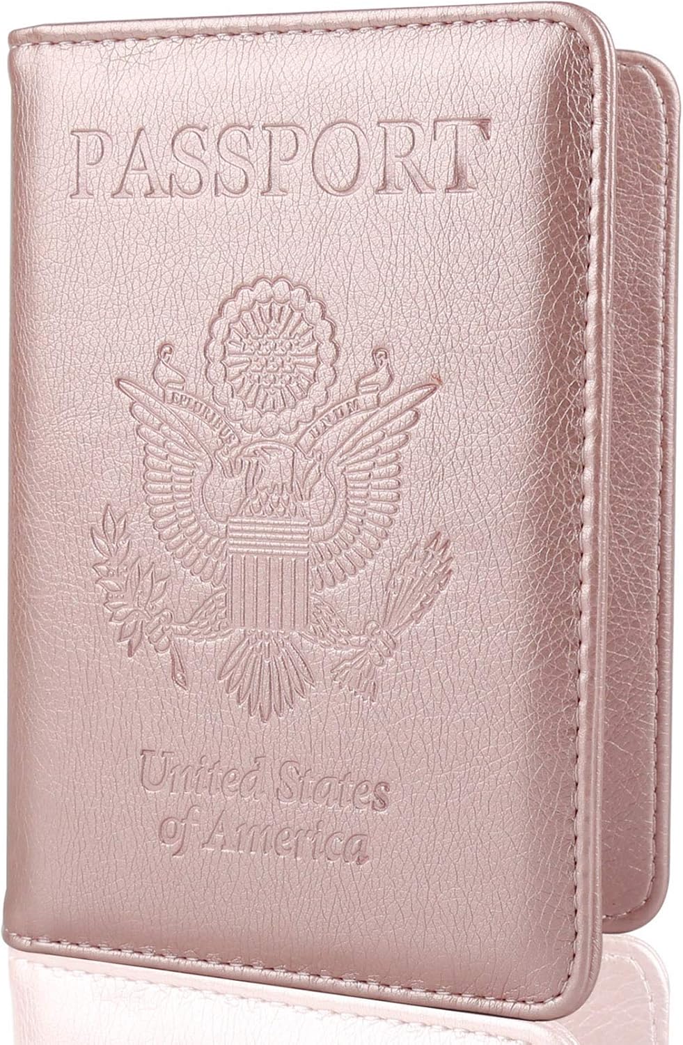  | GDTK Leather Passport Holder Cover Case RFID Blocking Travel Wallet (Rose Gold) | Passport Covers