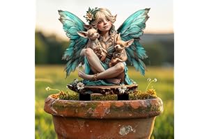 Whimsical Fairy Acrylic Garden Stake, Indoor and Outdoor Garden Acrylic Decoration, Idea Gift for Flower Potted Ornament and 