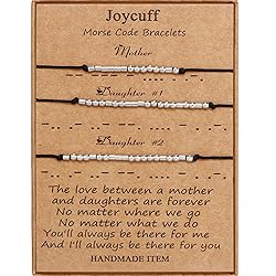 JoycuFF Mother and Daughters Morse Code Bracelet