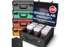 VALUN SLABPRO 120+ 3 ROW Graded Card Storage Box; Durable Sports, PSA Card Storage Box - Organizer Slab for Your Collection -